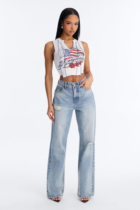 The Free America Tank Top - White