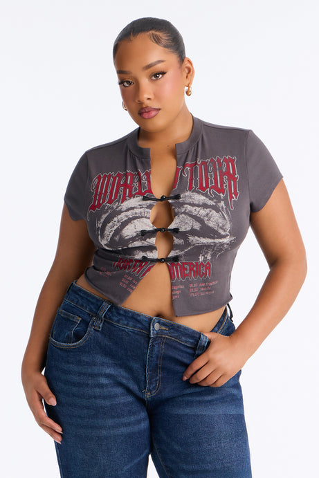Off The Record Cut Out Baby Tee