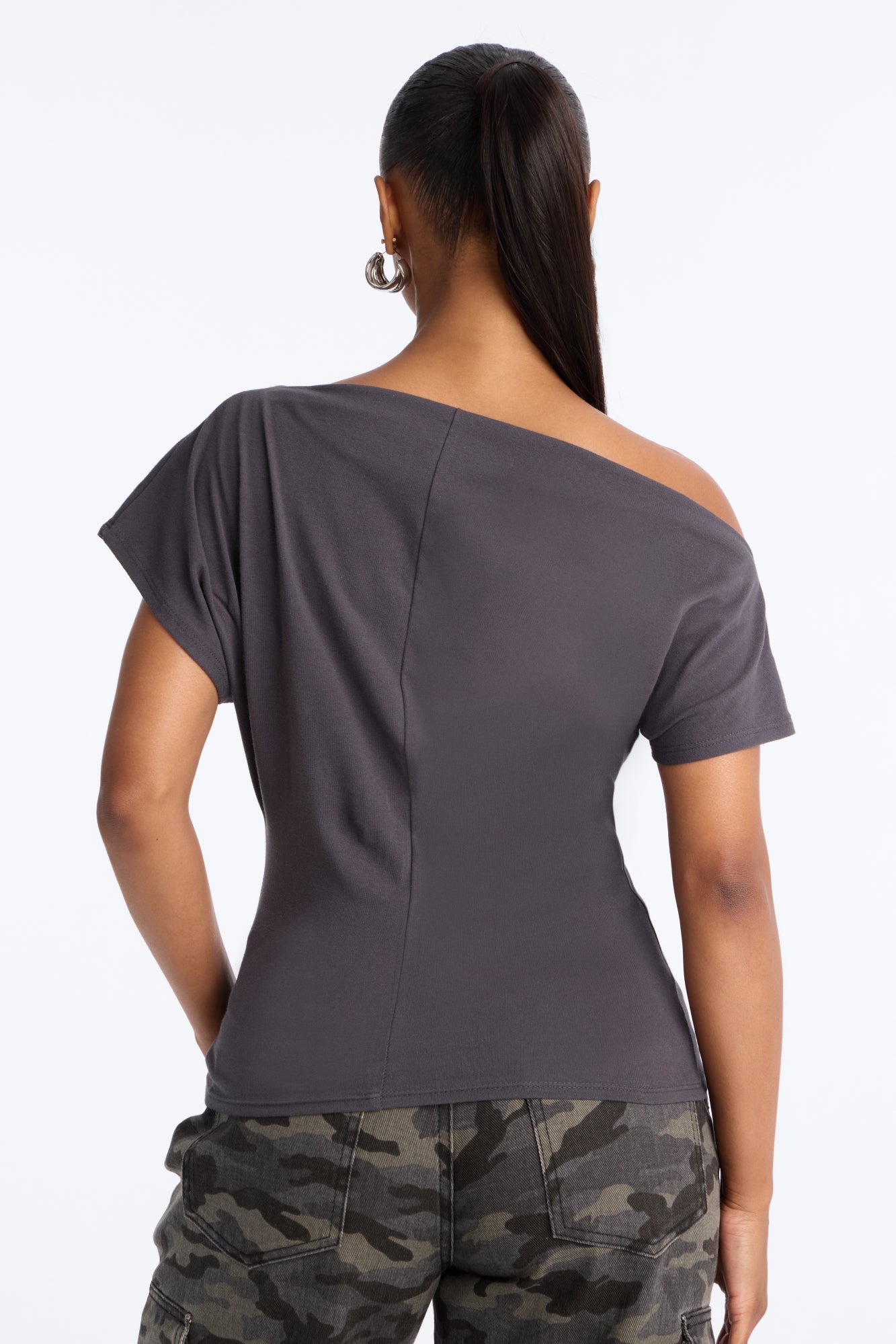 Angel Girl Off Shoulder Fitted Tee
