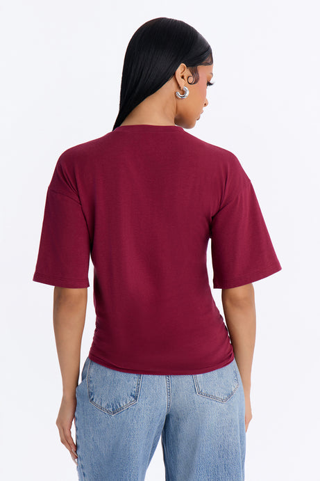 New York Girl T-Shirt - Burgundy