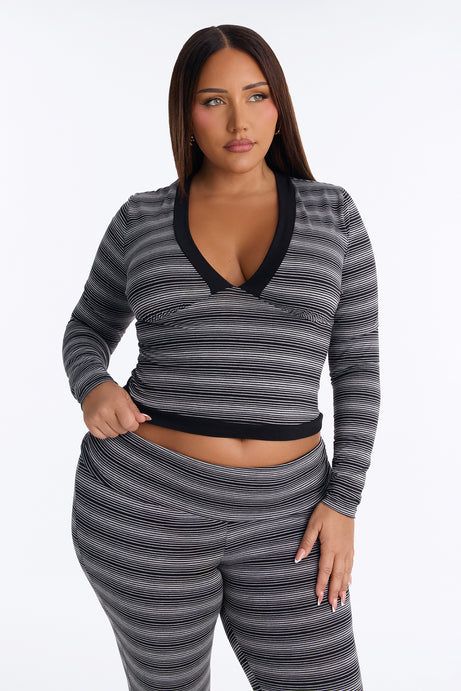 Cyndi Striped Capri Pant Set