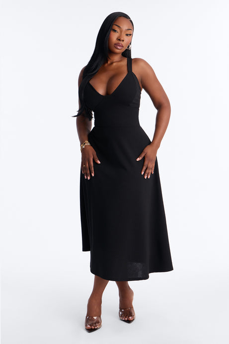 Charolette Tank Strap Midi Dress