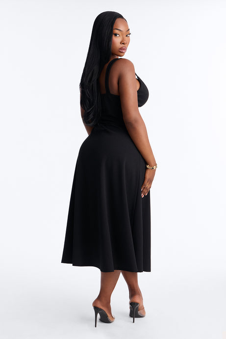 Charolette Tank Strap Midi Dress