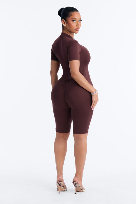 Baby Got Back Romper - Chocolate