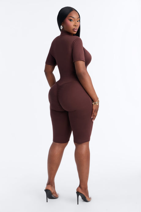 Baby Got Back Romper - Chocolate
