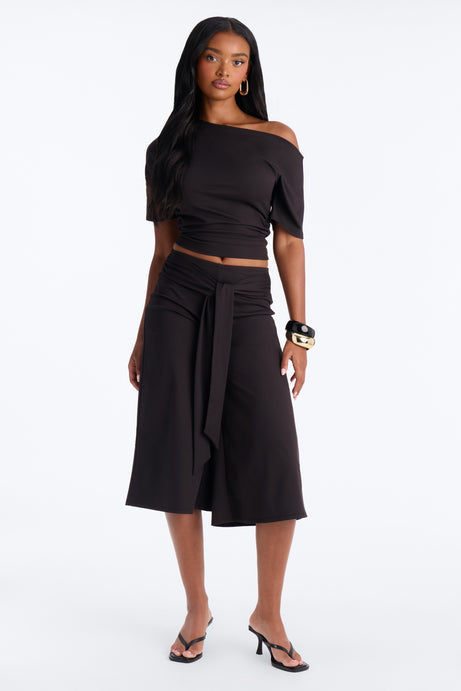 Amelie Tie Front Gaucho Pant Set
