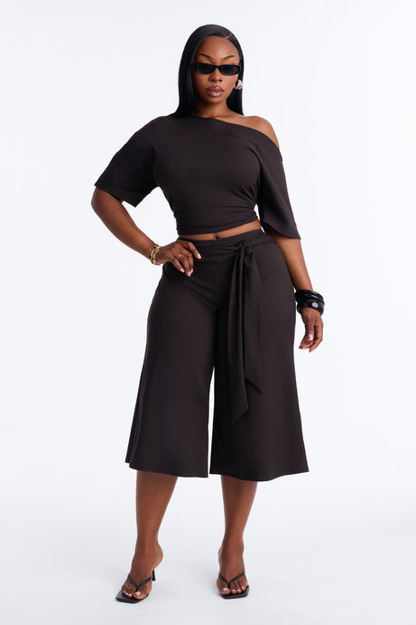 Amelie Tie Front Gaucho Pant Set