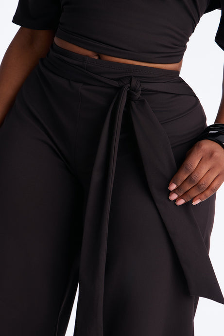 Amelie Tie Front Gaucho Pant Set
