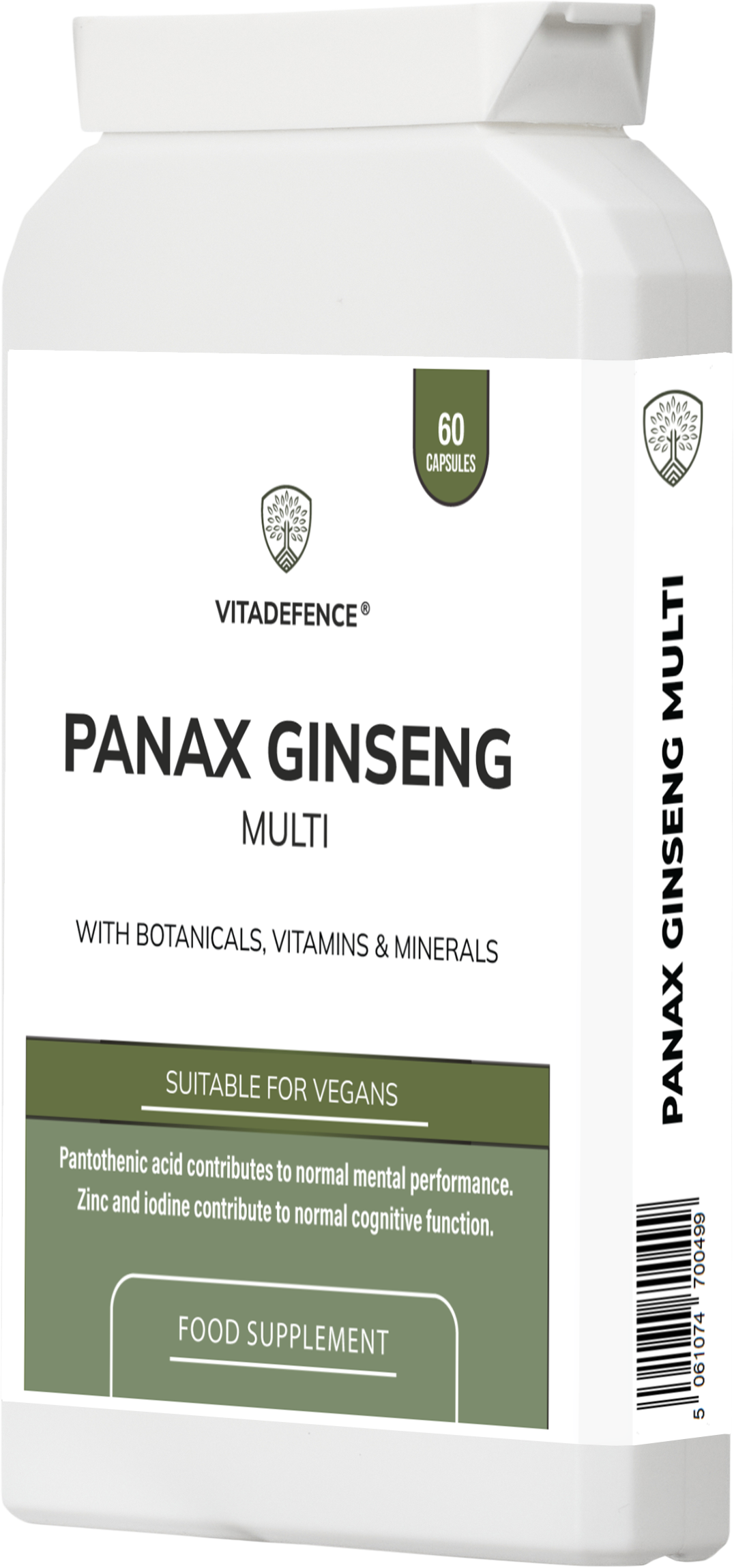 Vitadefence® Panax Ginseng Multi | With Botanicals, Vitamins & Minerals – 60 Capsules - Interactive Group