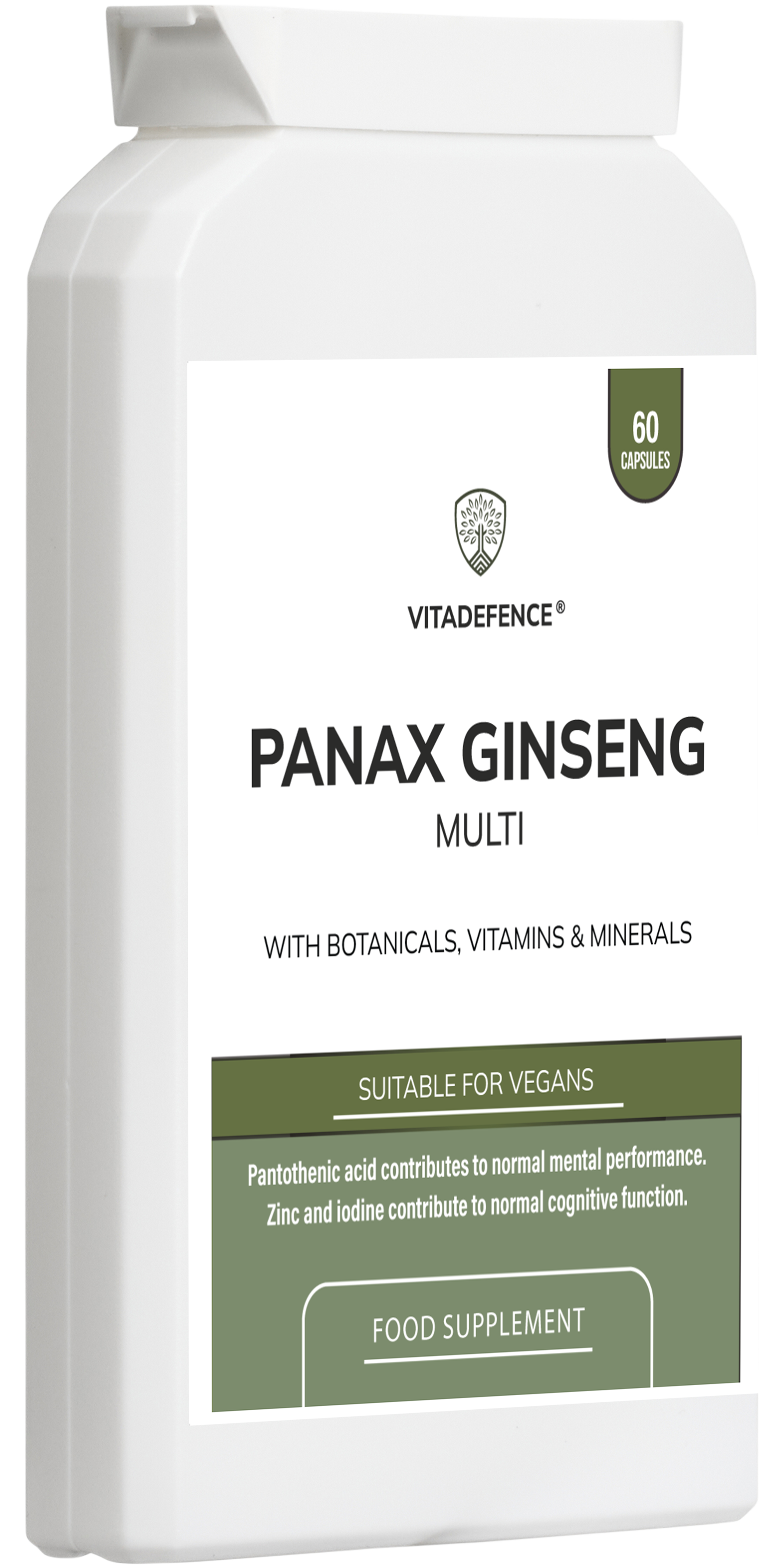 Vitadefence® Panax Ginseng Multi | With Botanicals, Vitamins & Minerals – 60 Capsules - Interactive Group
