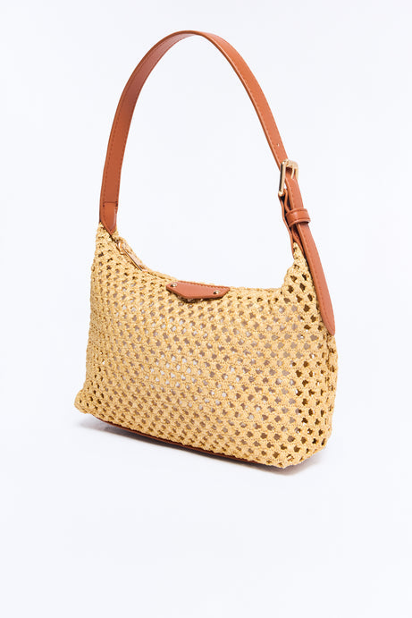 On A Warm Day Straw Shoulder Handbag