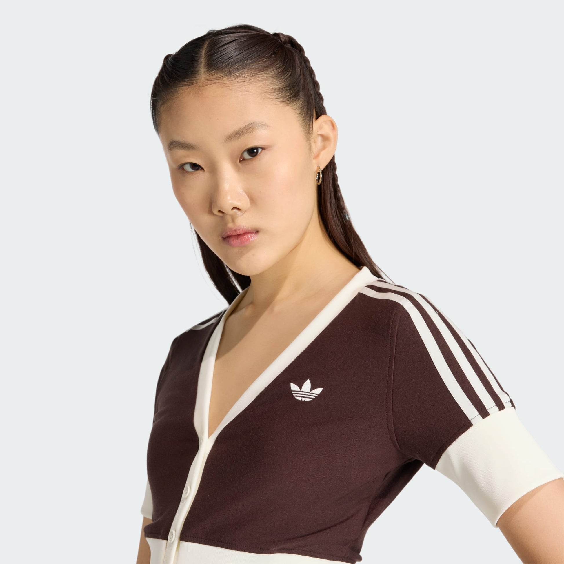 V-NECK SHIRT WITH BUTTONS