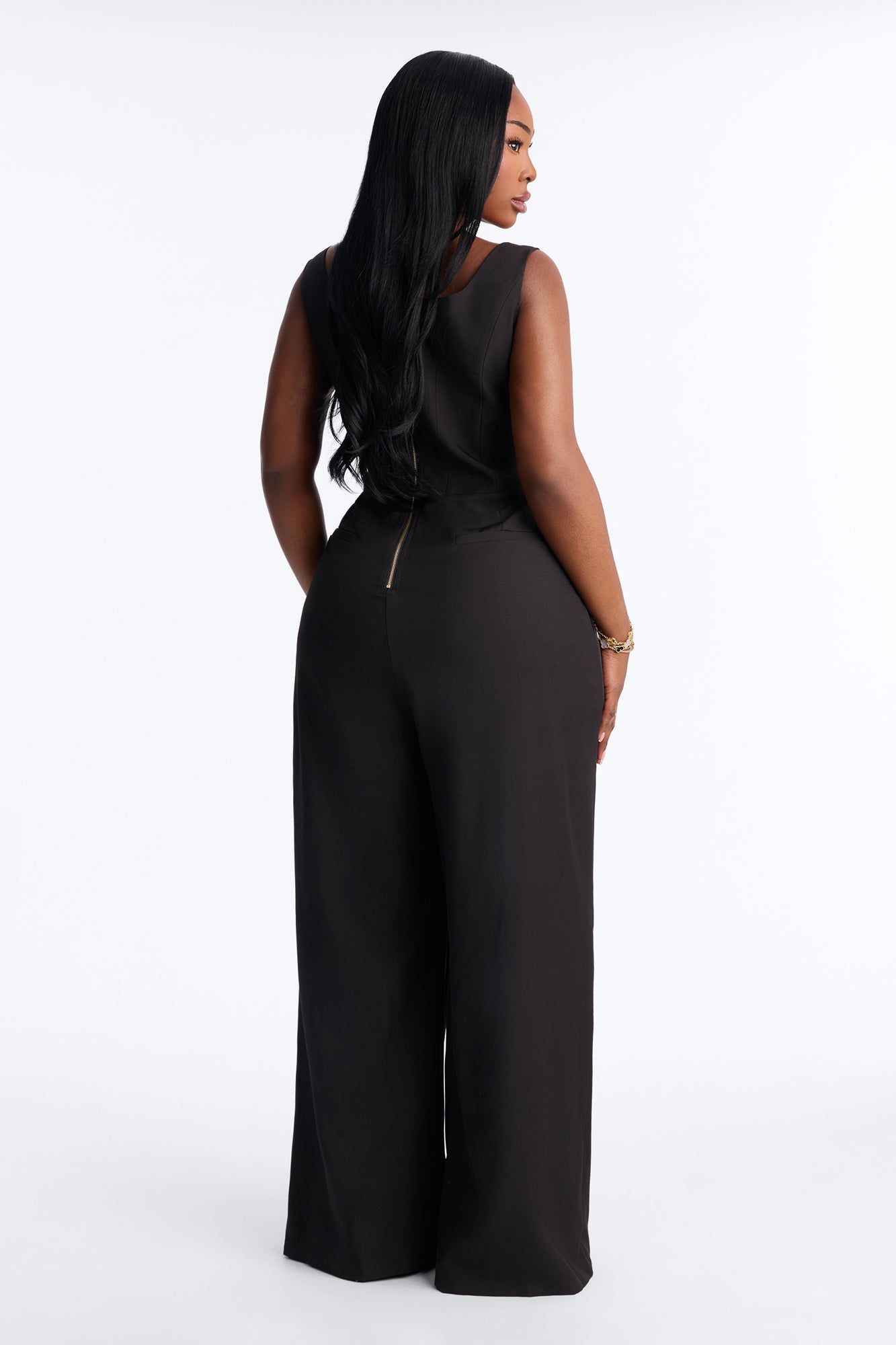 Jessa Twist Front Wide Leg Jumpsuit