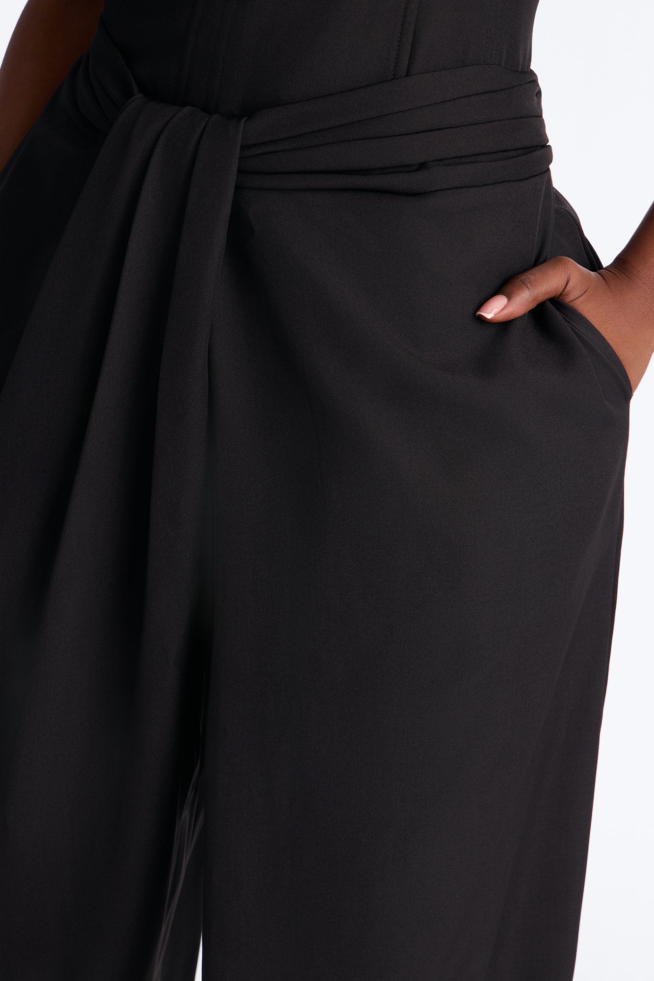 Jessa Twist Front Wide Leg Jumpsuit
