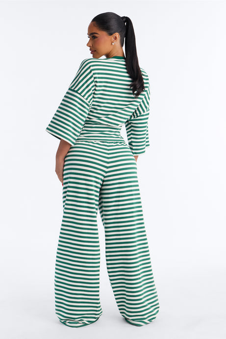 Seen In Stripes French Terry Pant Set