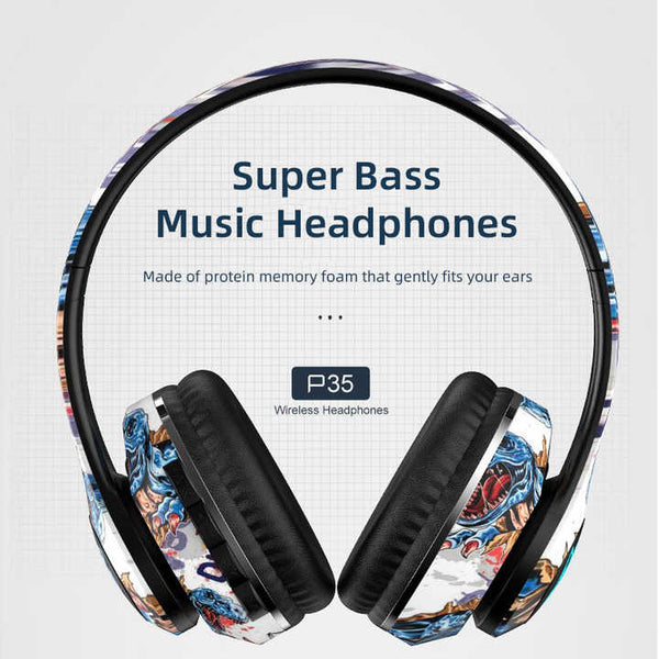 NNEDSZ Wireless Bluetooth Headphones - Stylish Over-Ear Design with Long Battery Life, Hi-Fi Sound, and Universal Compatibility (colour B) - Interactive Group