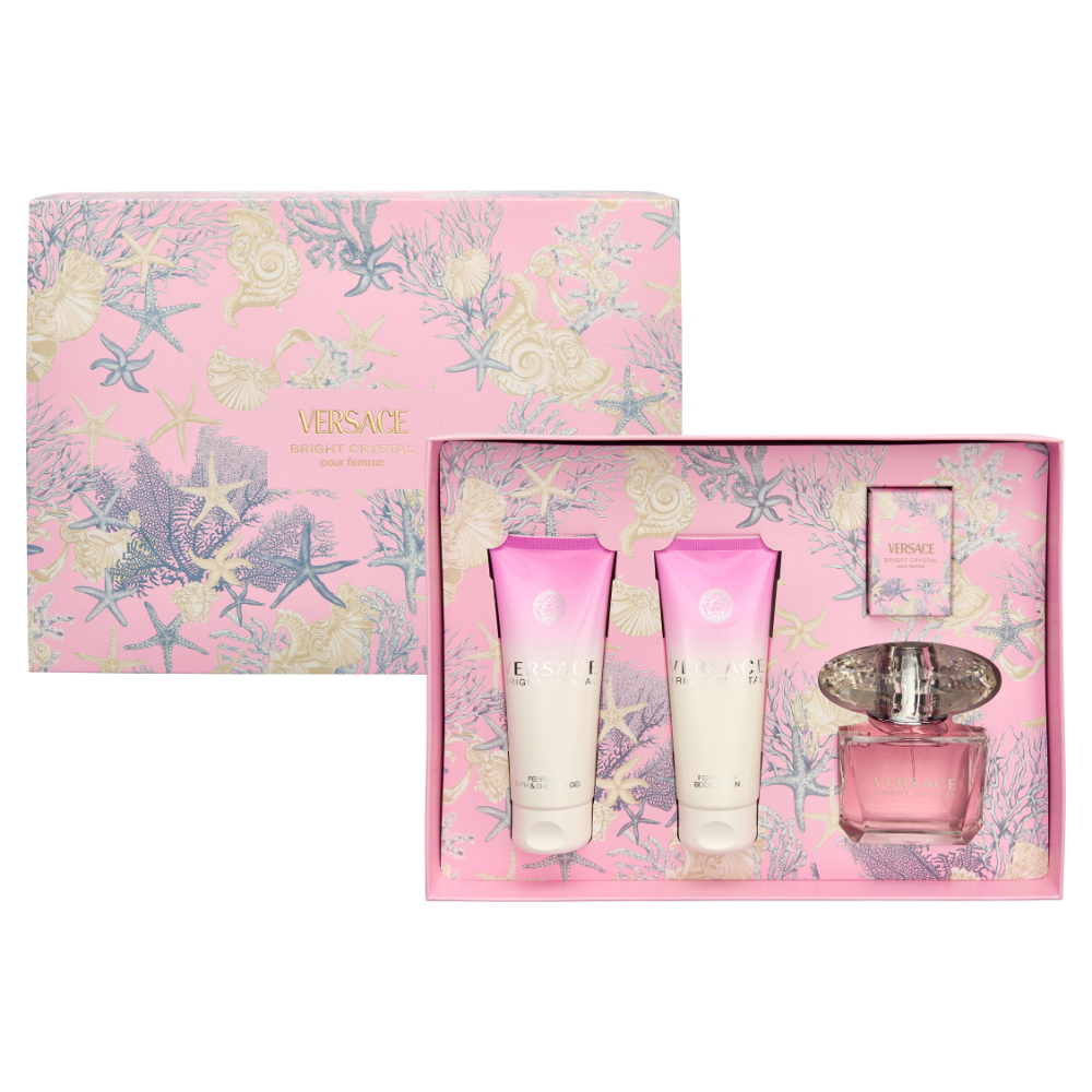 Versace Bright Crystal Eau De Toilette Gift Set 90ml