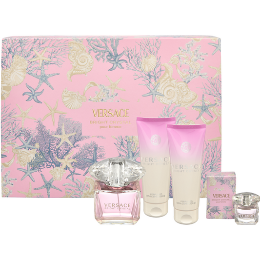 Versace Bright Crystal Eau De Toilette Gift Set 90ml