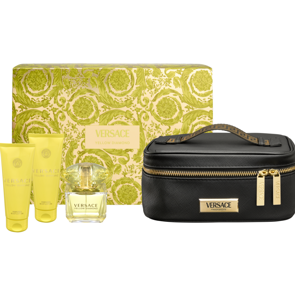 Versace Yellow Diamond Eau De Toilette Gift Set 90ml