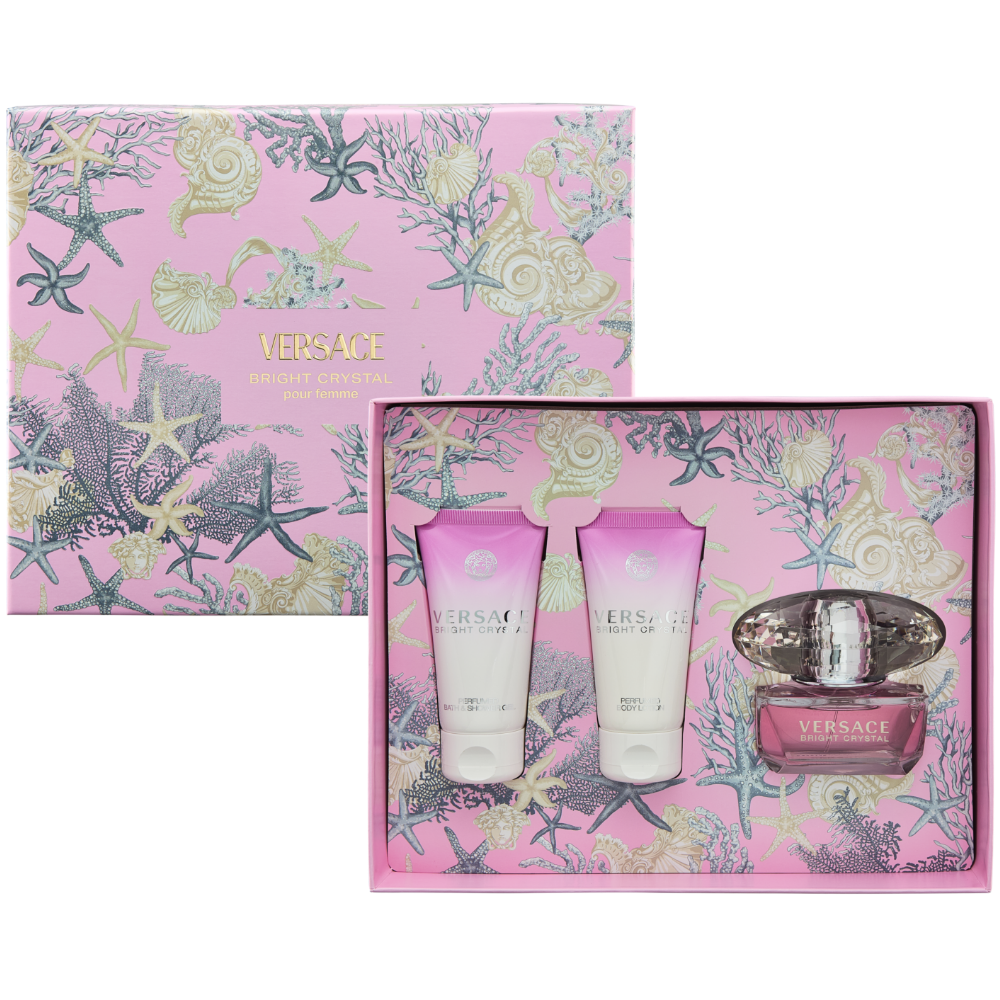 Versace Bright Crystal Eau De Toilette Gift Set 50ml