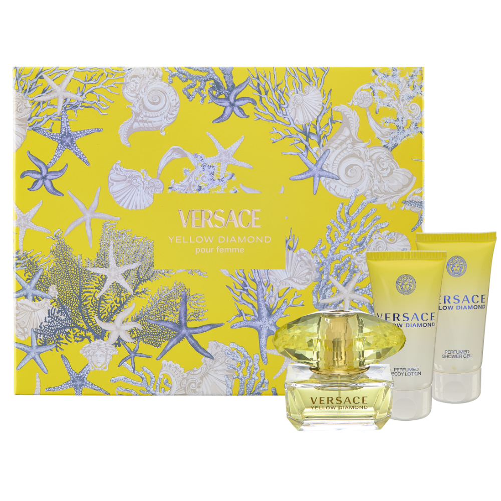 Versace Yellow Diamond Eau De Toilette Gift Set 50ml