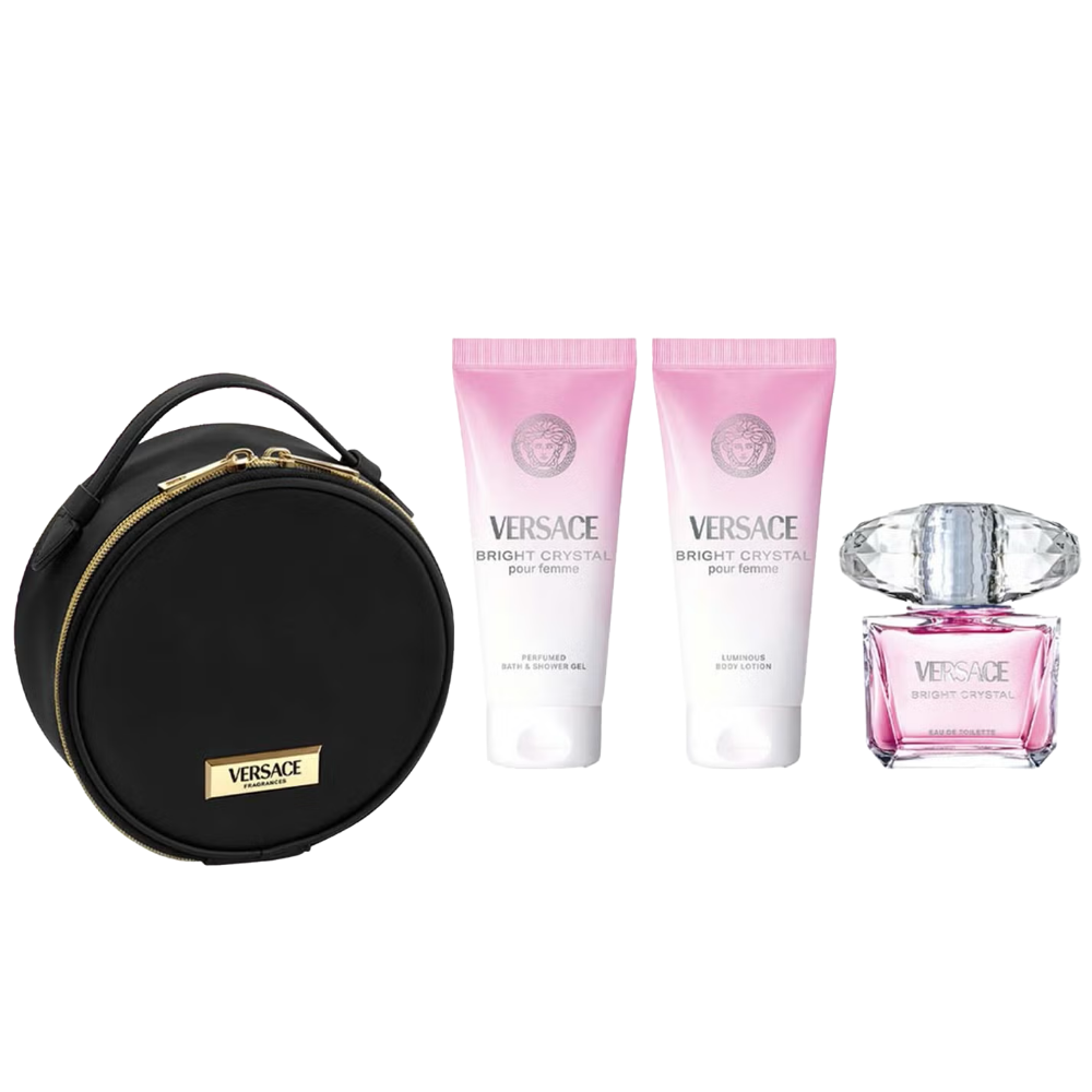 Versace Bright Crystal Eau De Toilette Gift Set 90ml