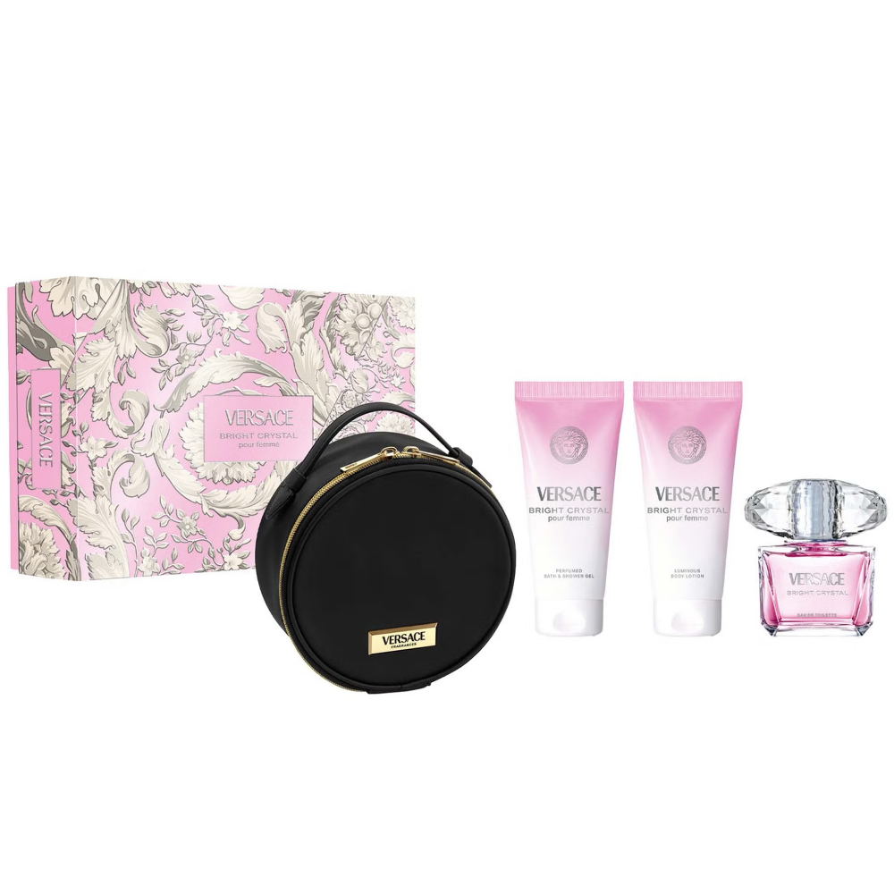 Versace Bright Crystal Eau De Toilette Gift Set 90ml