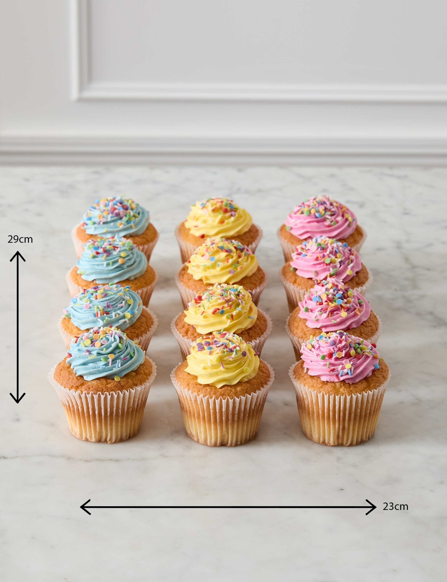 Vanilla Sprinkle Cupcake Selection (Serves 12)