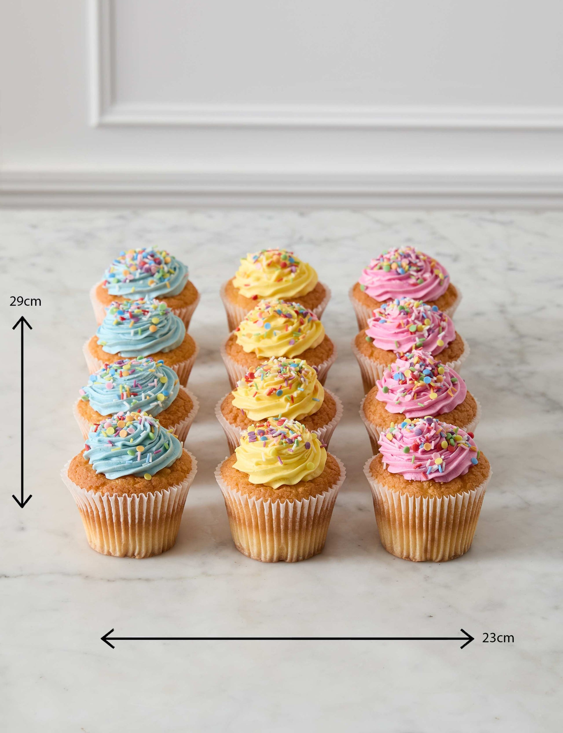 Vanilla Sprinkle Cupcake Selection (Serves 12)