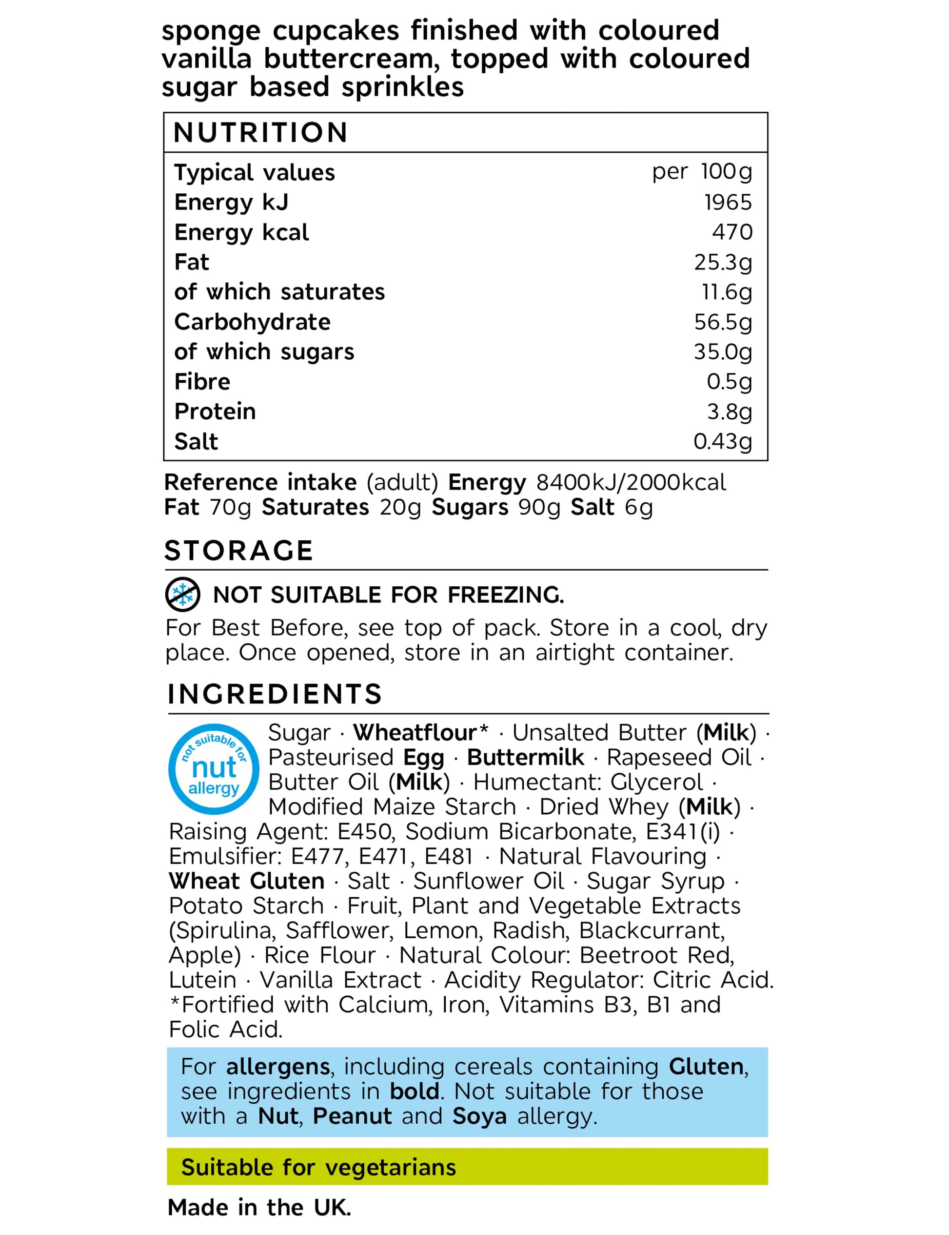 Vanilla Sprinkle Cupcake Selection (Serves 12)