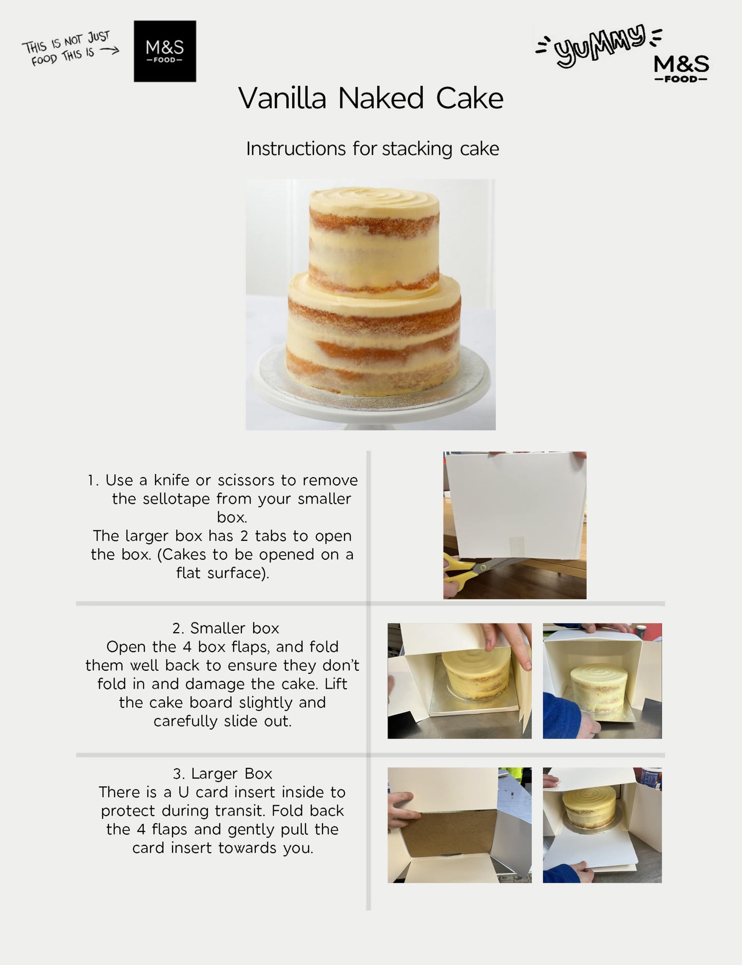 Vanilla Two Tier Naked Cake (Serves 36)