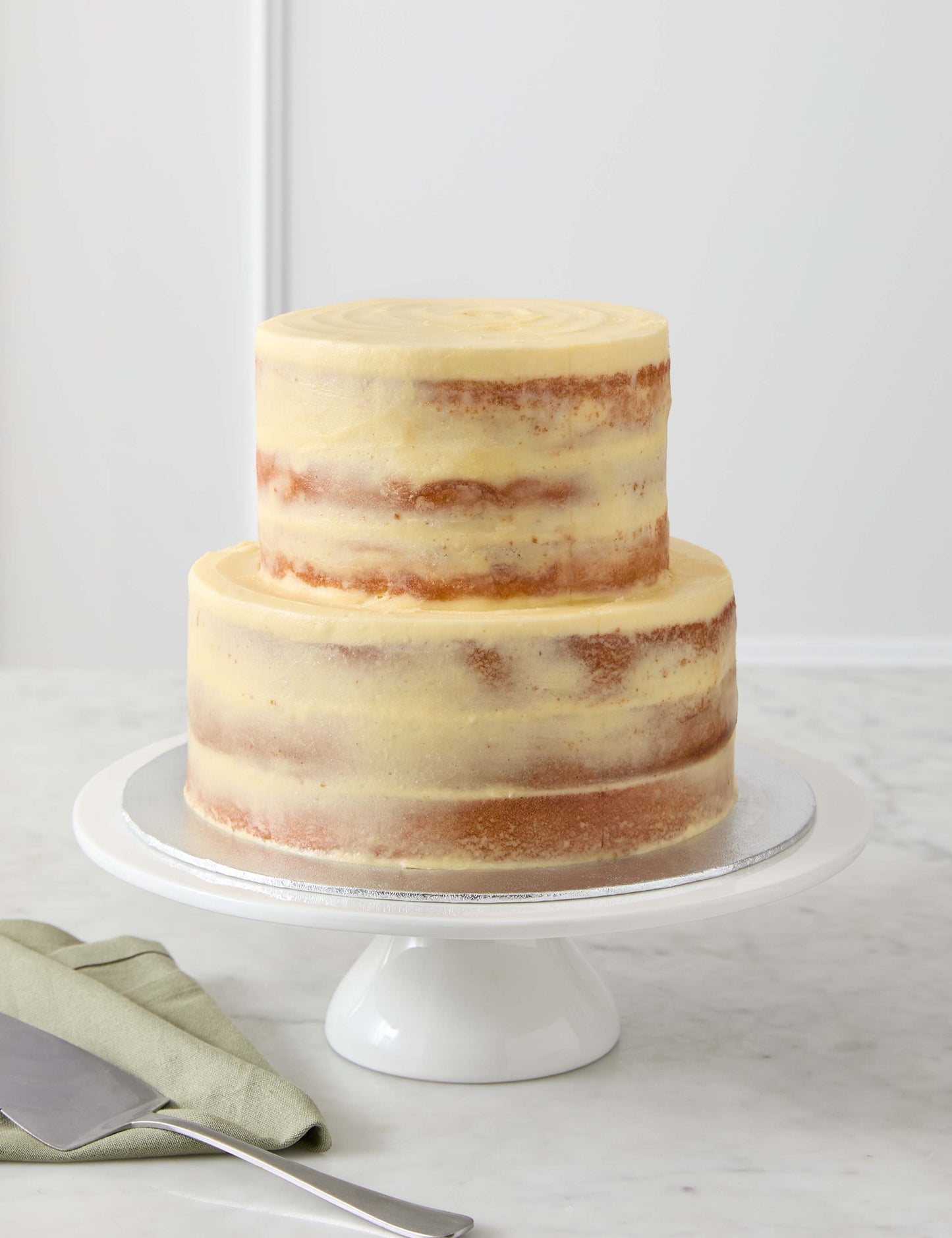 Vanilla Two Tier Naked Cake (Serves 36)