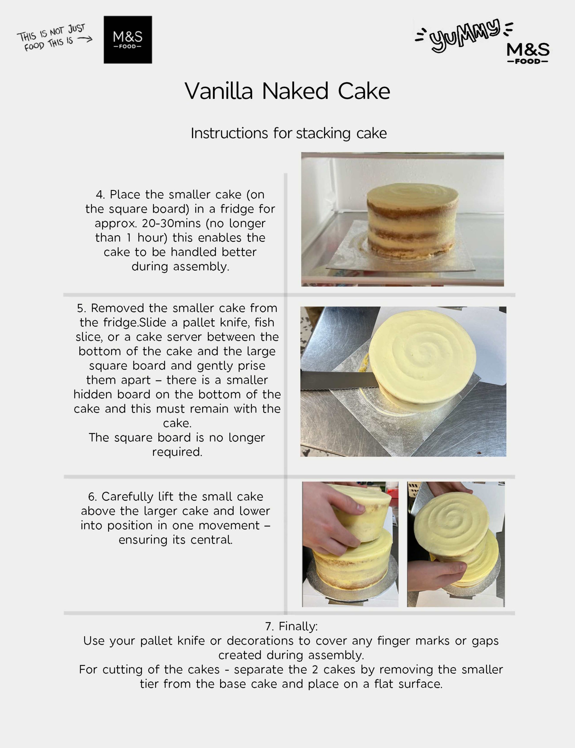 Vanilla Two Tier Naked Cake (Serves 36)