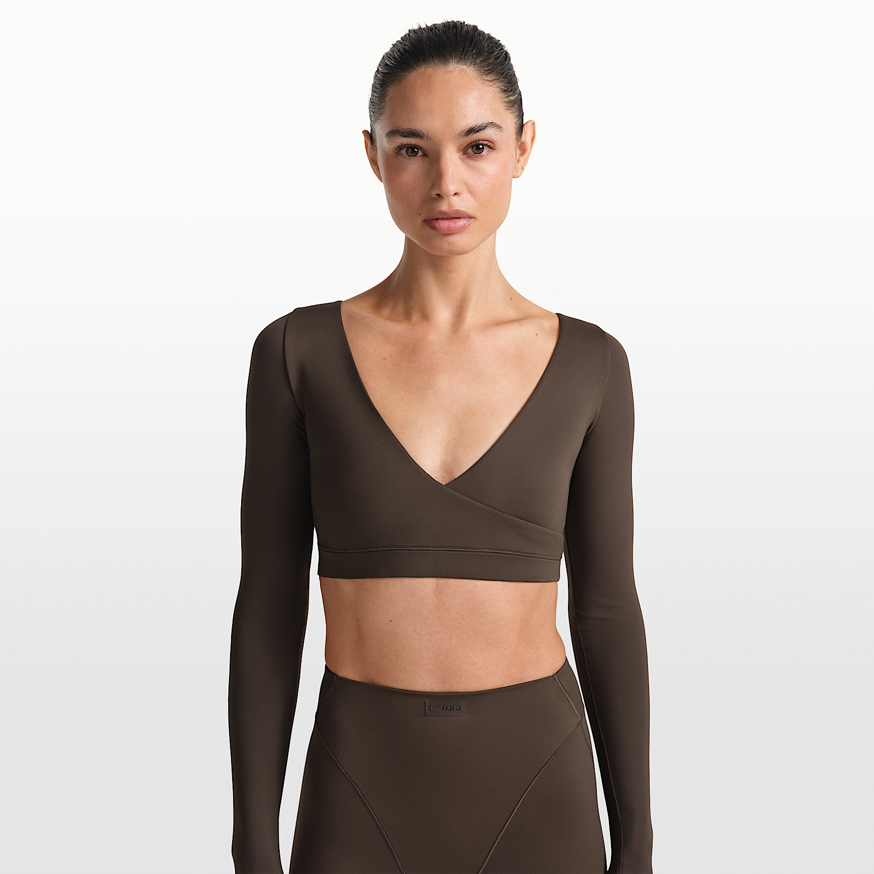 NikeSKIMS Matte Women's Long-Sleeve Wrap Top