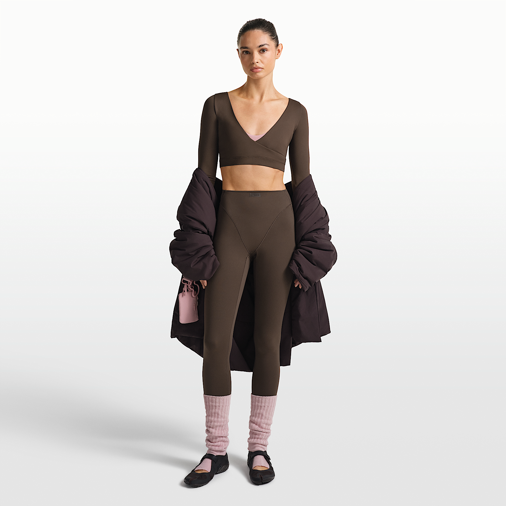 NikeSKIMS Matte Women's Long-Sleeve Wrap Top