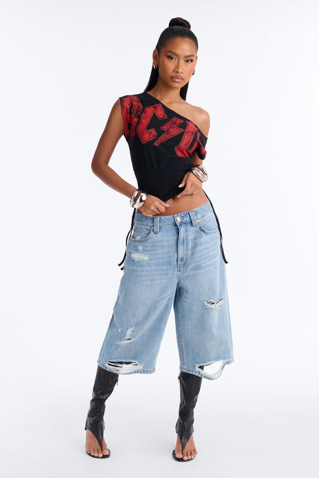 ACDC Ruched Off Shoulder Top