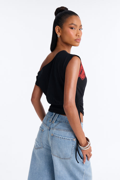 ACDC Ruched Off Shoulder Top