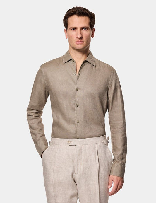 Khaki Linen Shirt