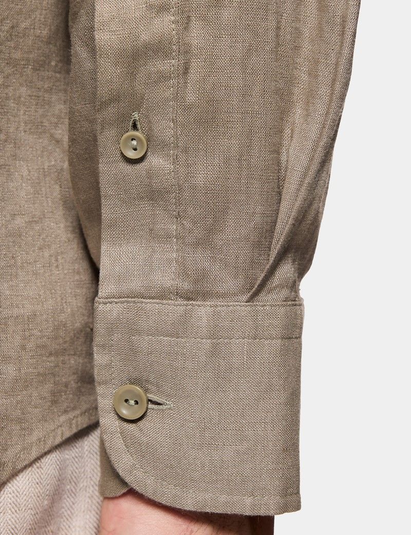 Khaki Linen Shirt