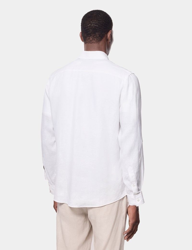 White Linen Safari Shirt