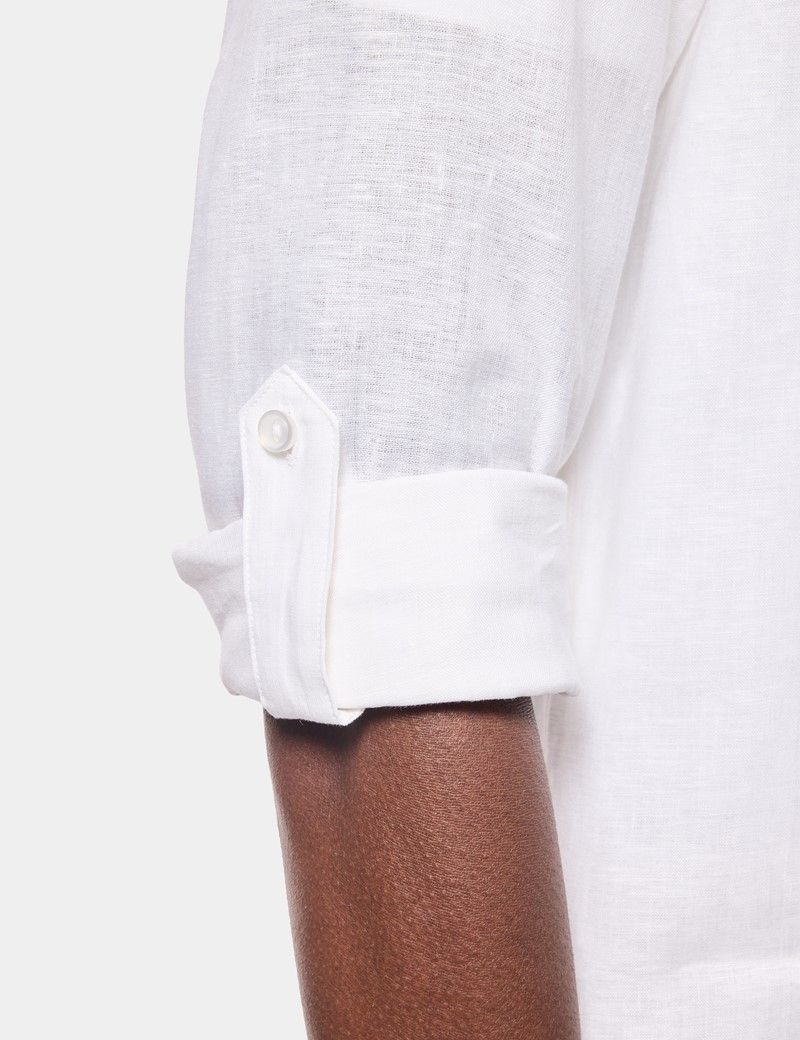 White Linen Safari Shirt