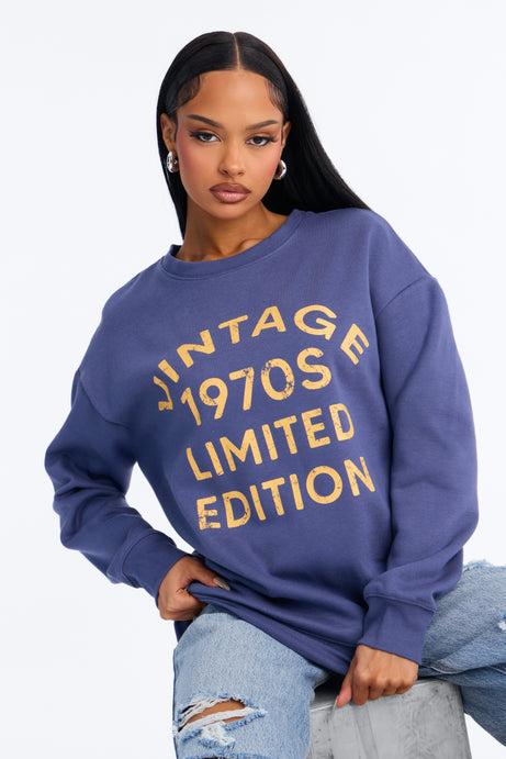 Vintage 1970s Limited Edition Sweatshirt - Denim