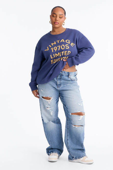 Vintage 1970s Limited Edition Sweatshirt - Denim