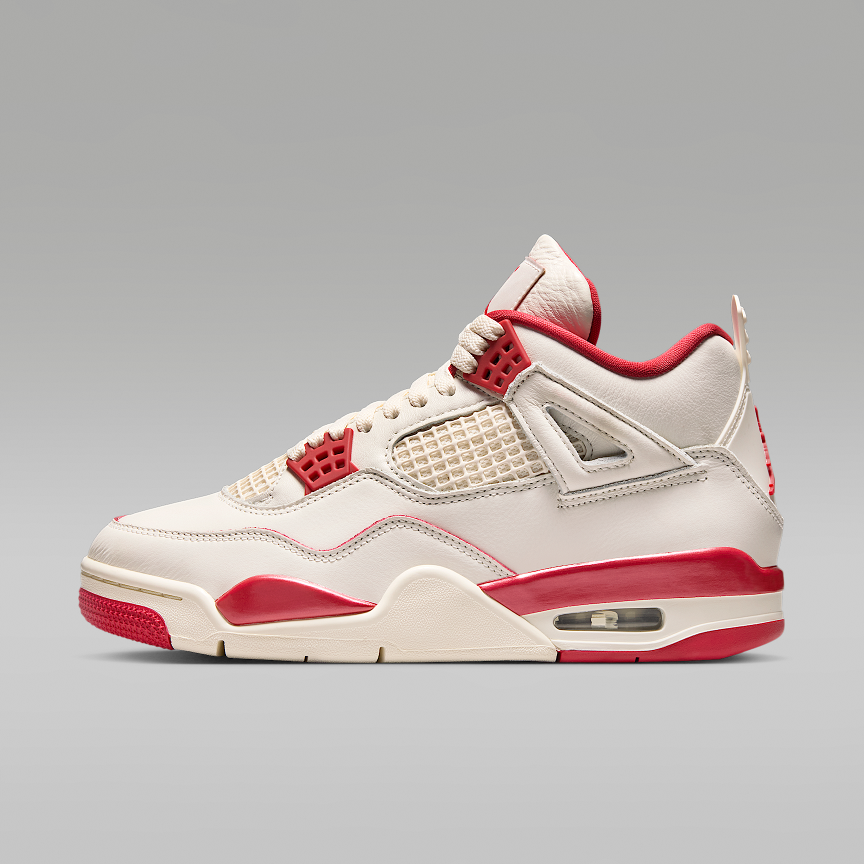 Air Jordan 4 Retro 'Pale Ivory and Tough Red'