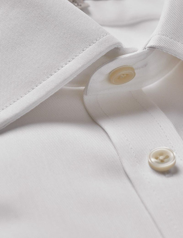 Classic Fit White Fine Twill Non-Iron Shirt