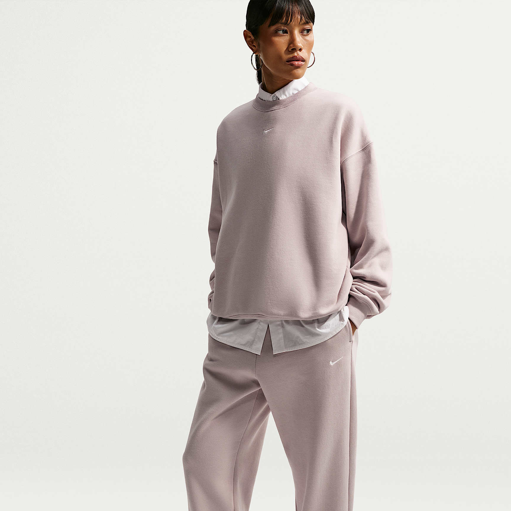 Nike Studio Fleece Medium Weight Women's High-Rise Oversized Cuffed Trousers