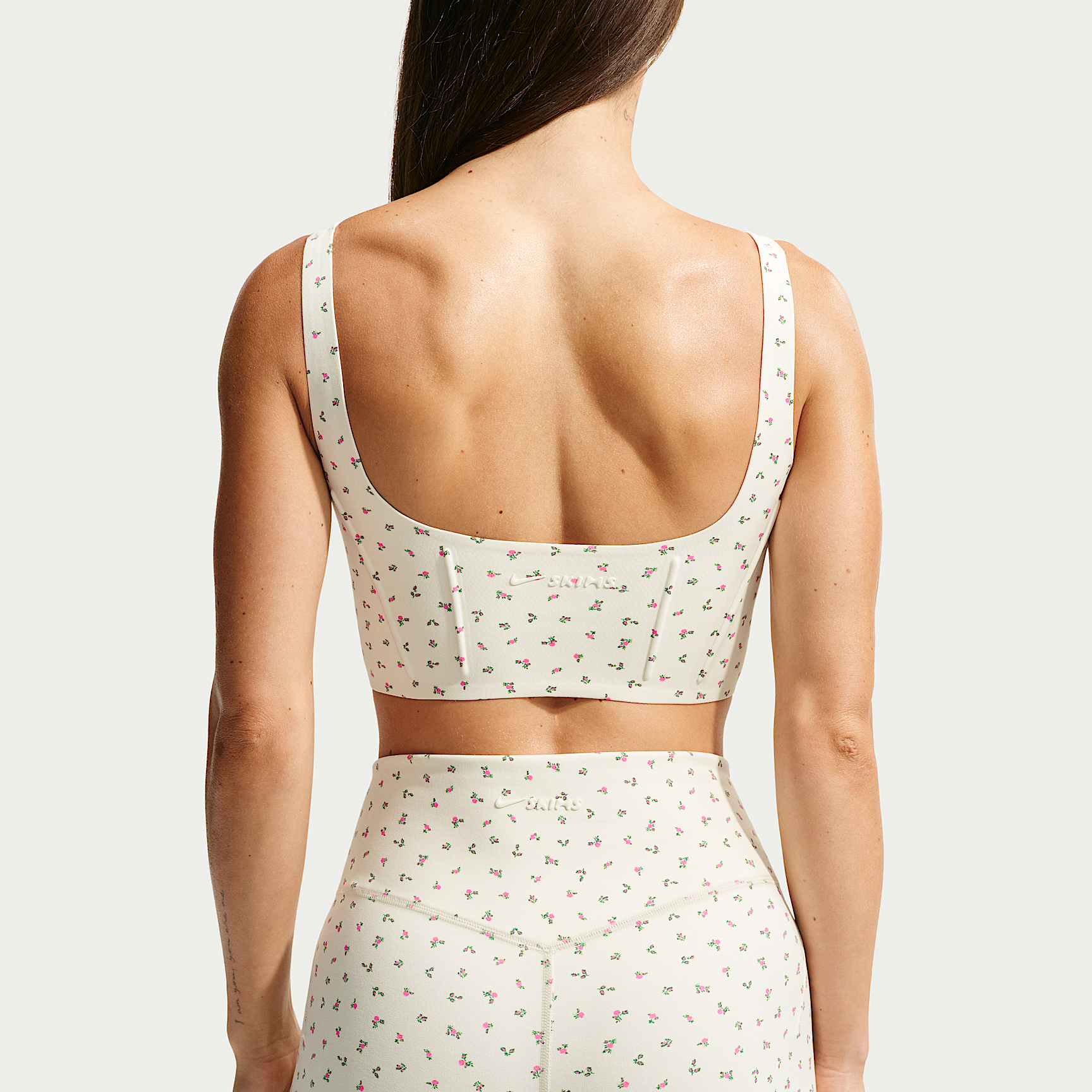 NikeSKIMS Matte Women's Printed Long-Line Corset Bra