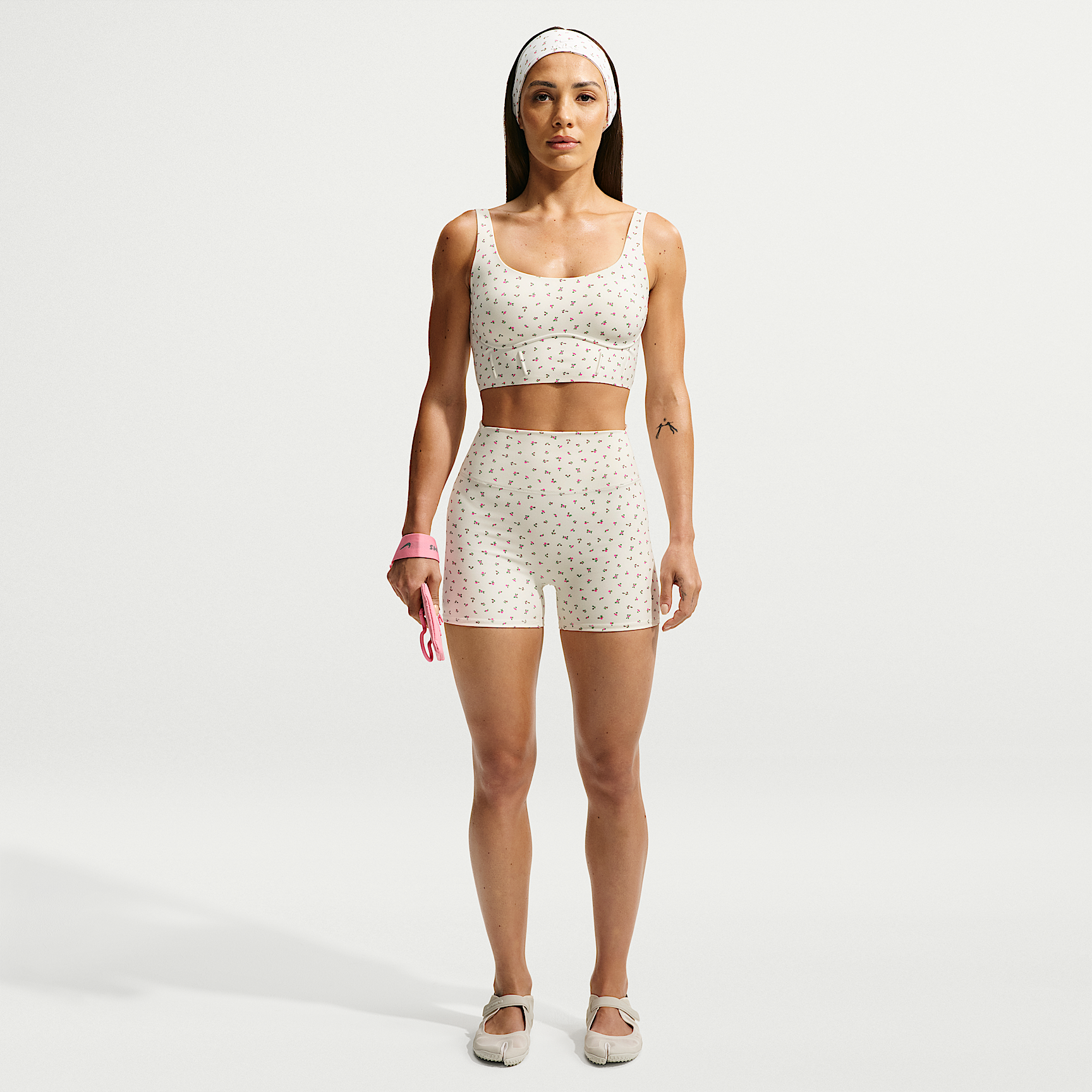 NikeSKIMS Matte Women's Printed Long-Line Corset Bra