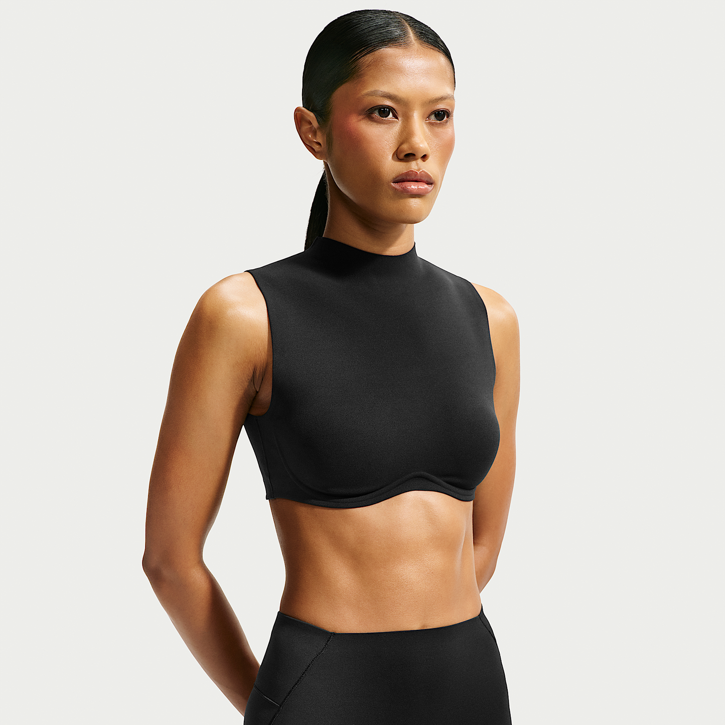NikeSKIMS Studio Stretch Women's Light-Support Mock-Neck Sports Bra