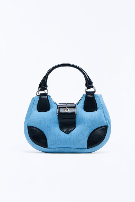 Run With It Denim Crossbody Handbag